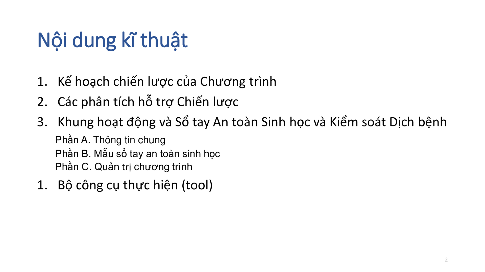 Học phần 3: Các yếu tố chính của Chương trình-114