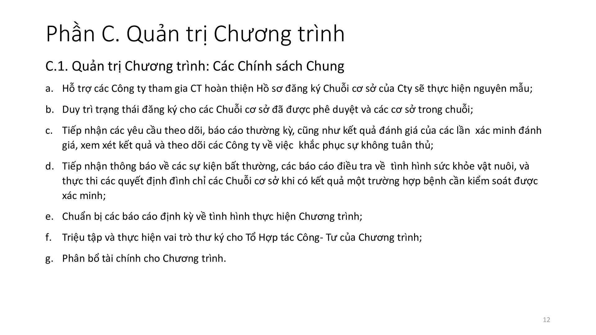 Học phần 3: Các yếu tố chính của Chương trình-124