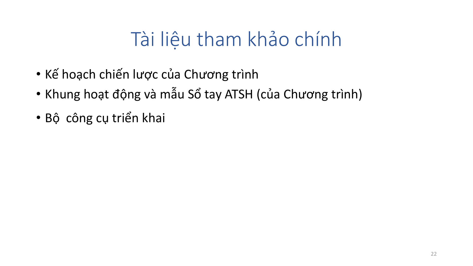 Học phần 3: Các yếu tố chính của Chương trình-134