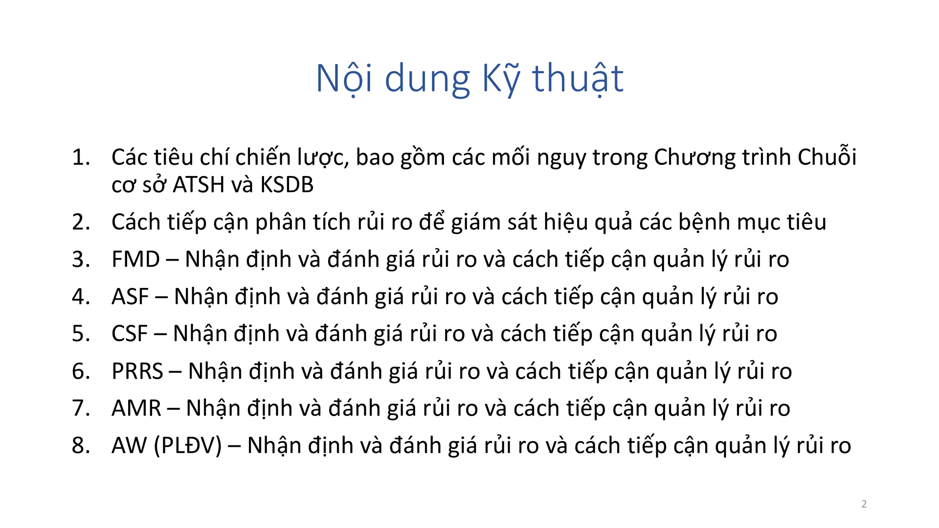 Học phần 4: Dịch bệnh, mối nguy, đường xâm nhập  và các chương trình kiểm soát-139