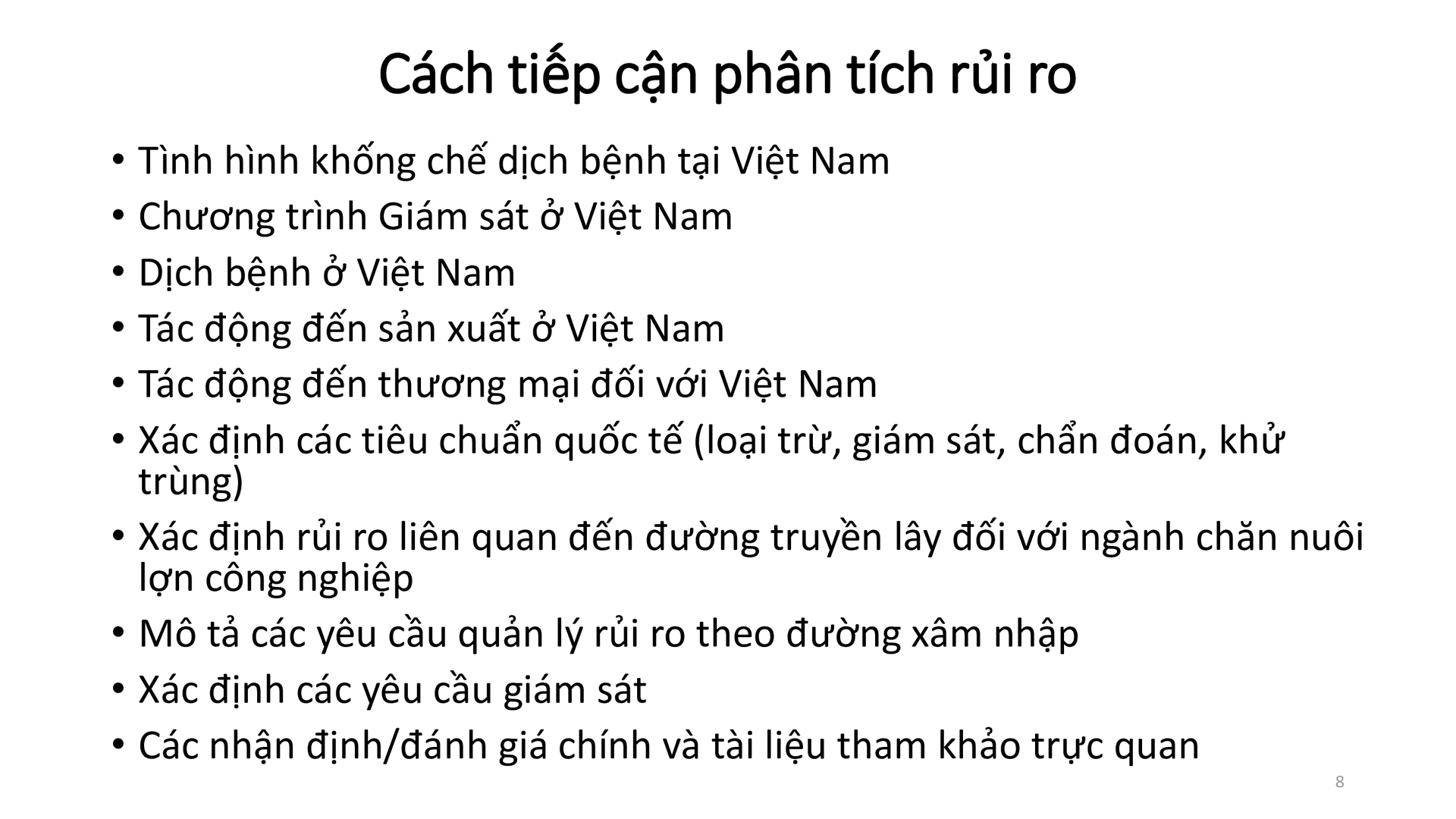 Học phần 4: Dịch bệnh, mối nguy, đường xâm nhập  và các chương trình kiểm soát-145