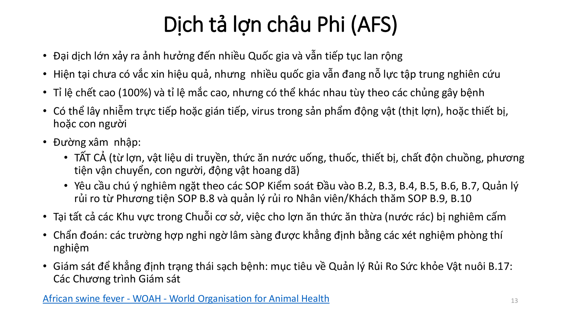 Học phần 4: Dịch bệnh, mối nguy, đường xâm nhập  và các chương trình kiểm soát-150