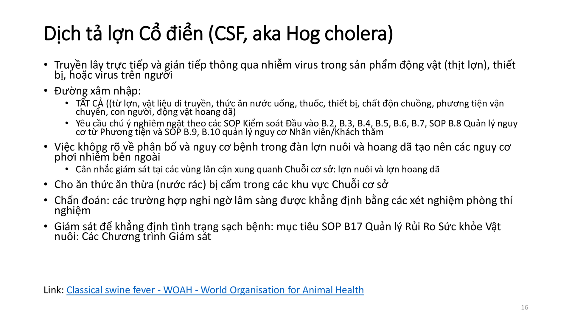 Học phần 4: Dịch bệnh, mối nguy, đường xâm nhập  và các chương trình kiểm soát-153