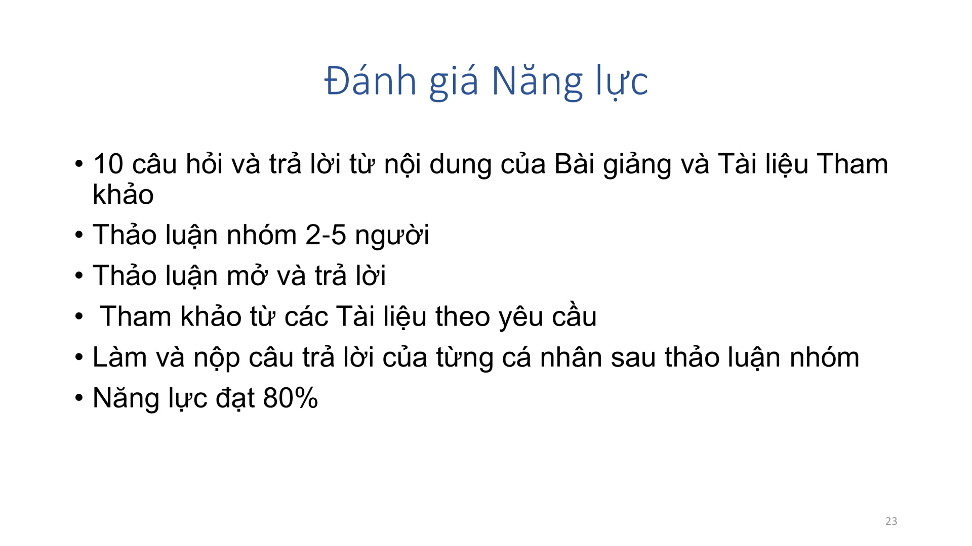 Học phần 3: Các yếu tố chính của Chương trình-463